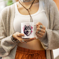 Thumbnail for Custom Valentine's Day Dog Mug, Personalized Valentine's Day Gift for Dog Lover, Cute Siberian Husky Love Ceramic Mug, Dog Coffee Mugs, Personalized Pet Mugs, Cute Valentine Puppy Heart Ceramic Mug, Valentines Gift