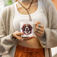 Thumbnail for Custom Valentine's Day Dog Mug, Personalized Valentine's Day Gift for Dog Lover, Cute St.Bernard Love Ceramic Mug, Dog Coffee Mugs, Personalized Pet Mugs, Cute Valentine Puppy Heart Ceramic Mug, Valentines Gift