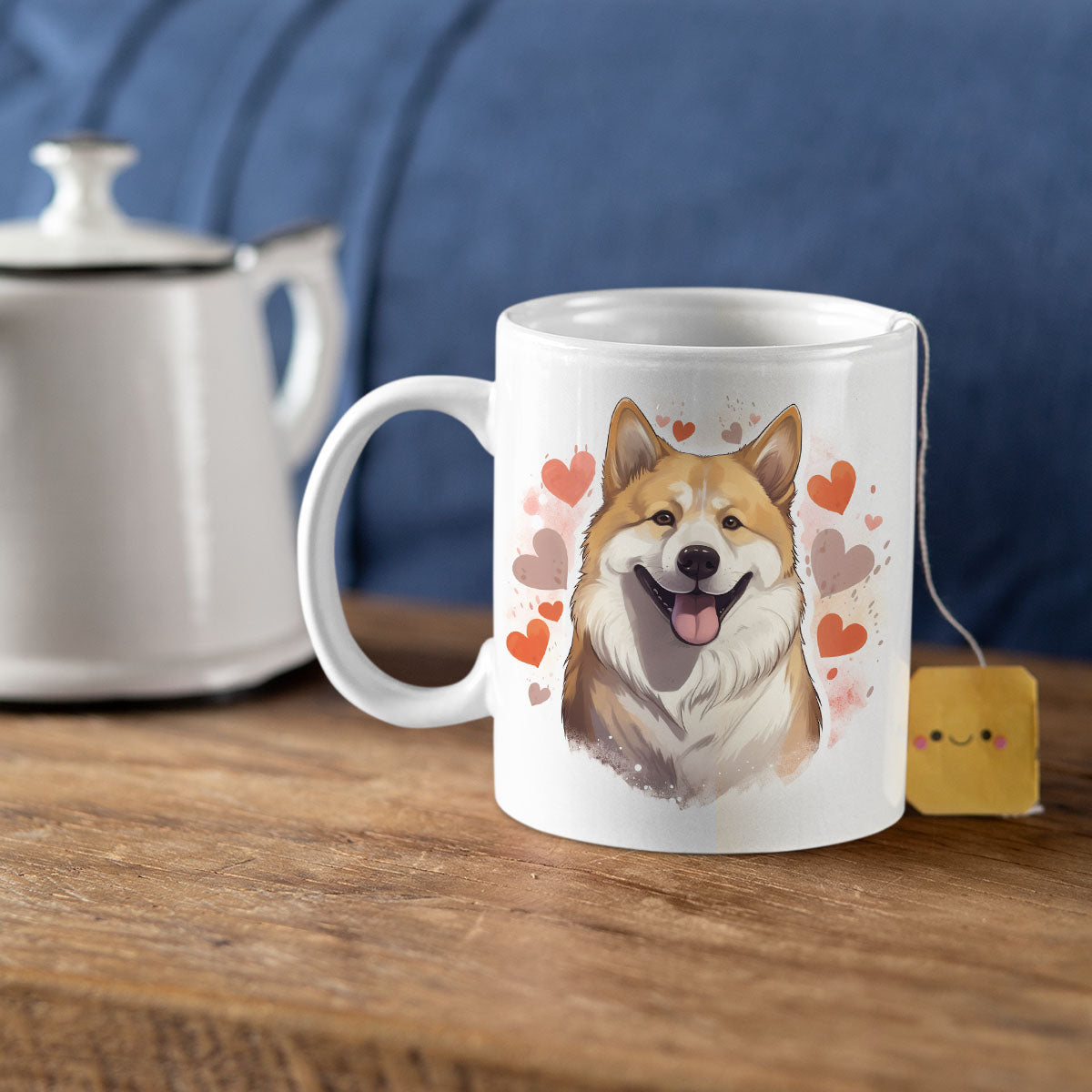 Custom Valentine's Day Dog Mug, Personalized Valentine's Day Gift for Dog Lover, Cute Akita Love Ceramic Mug, Dog Coffee Mugs, Personalized Pet Mugs, Cute Valentine Puppy Heart Ceramic Mug, Valentines Gift