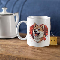 Thumbnail for Custom Valentine's Day Dog Mug, Personalized Valentine's Day Gift for Dog Lover, Cute Shiba Love Ceramic Mug, Dog Coffee Mugs, Personalized Pet Mugs, Cute Valentine Puppy Heart Ceramic Mug, Valentines Gift