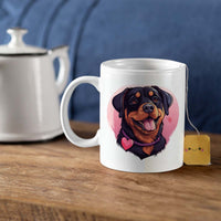 Thumbnail for Custom Valentine's Day Dog Mug, Personalized Valentine's Day Gift for Dog Lover, Cute Rottweiler Love Ceramic Mug, Dog Coffee Mugs, Personalized Pet Mugs, Cute Valentine Puppy Heart Ceramic Mug, Valentines Gift