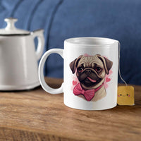 Thumbnail for Custom Valentine's Day Dog Mug, Personalized Valentine's Day Gift for Dog Lover, Cute Pug Love Ceramic Mug, Dog Coffee Mugs, Personalized Pet Mugs, Cute Valentine Puppy Heart Ceramic Mug, Valentines Gift
