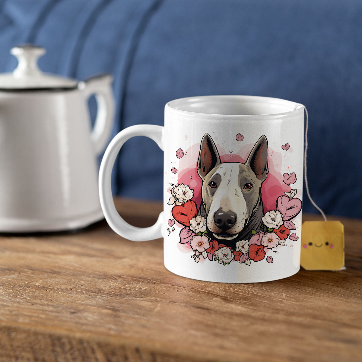 Custom Valentine's Day Dog Mug, Personalized Valentine's Day Gift for Dog Lover, Cute Bull Terrier Love Ceramic Mug, Dog Coffee Mugs, Personalized Pet Mugs, Cute Valentine Puppy Heart Ceramic Mug, Valentines Gift