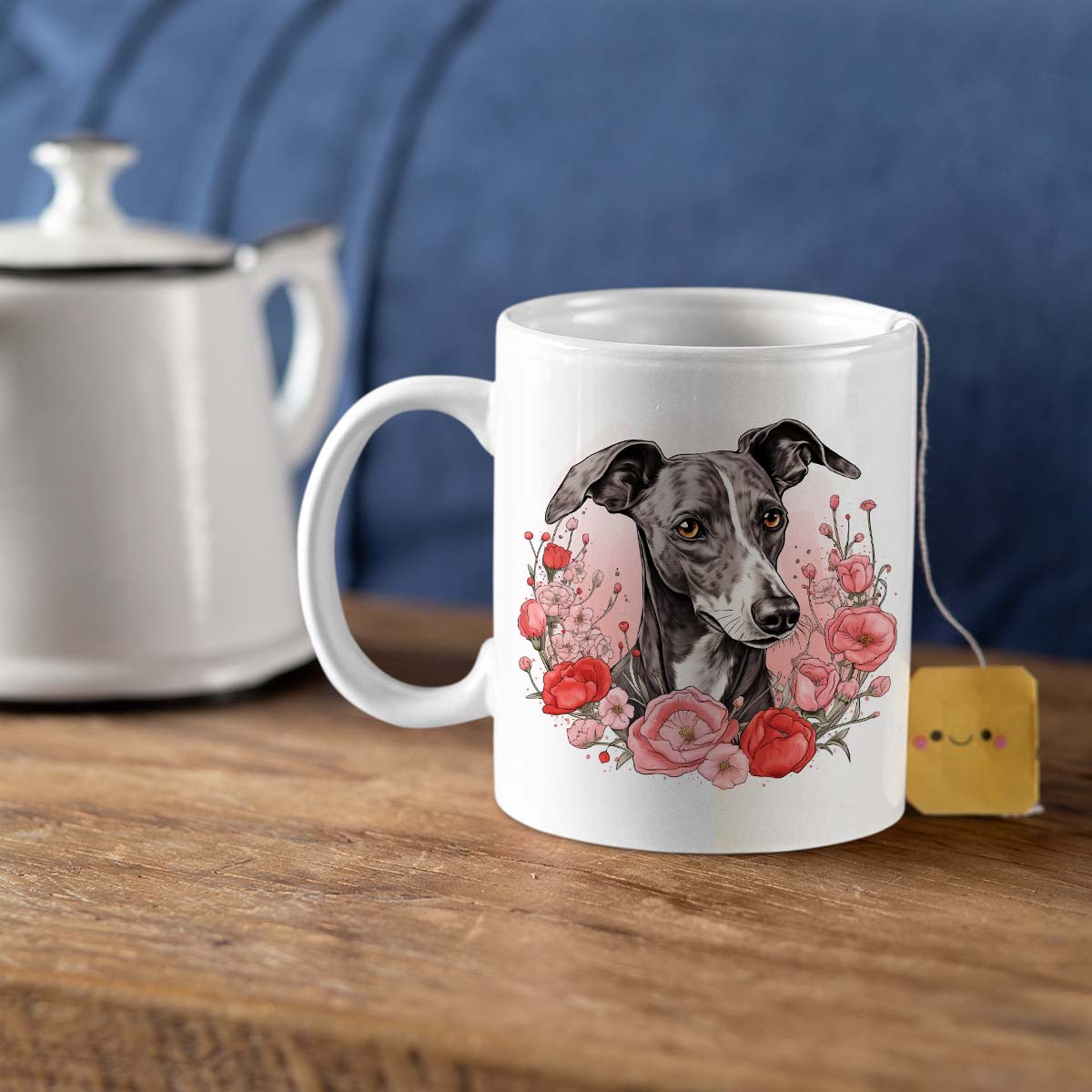 Custom Valentine's Day Dog Mug, Personalized Valentine's Day Gift for Dog Lover, Cute Greyhound Love Ceramic Mug, Dog Coffee Mugs, Personalized Pet Mugs, Cute Valentine Puppy Heart Ceramic Mug, Valentines Gift