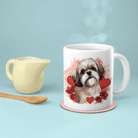 Thumbnail for Custom Valentine's Day Dog Mug, Personalized Valentine's Day Gift for Dog Lover, Cute Shih Tzu Love Ceramic Mug, Dog Coffee Mugs, Personalized Pet Mugs, Cute Valentine Puppy Heart Ceramic Mug, Valentines Gift