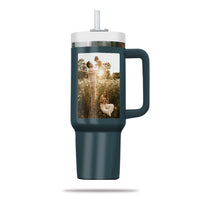 Thumbnail for Custom 40oz Tumbler with Photo, Family Photo Tumbler 40oz With Handle, Personalized Photo Gift, Gift for Mother, Gift for Grandma, Stainless Steel Tumbler, Insulated Tumbler 01