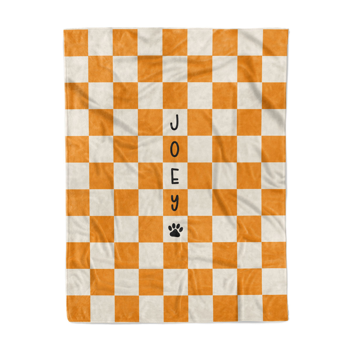 Personalized Custom Pet Blanket, Dog Name Blanket, Custom Dog Blanket, Custom Cat Gift Checkered Blanket, Monogrammed Puppy Blanket Dog Dad Gift