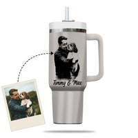 Thumbnail for Custom Pet Photo Tumbler 40oz With Handle, Dog Photo Tumbler, Puppies Tumbler with Straw, Dog Lover Tumbler, Favorite Pet Tumbler, Stainless Steel Tumbler, Insulated Tumbler, Pet Photo Gift with Custom Pet Image 05