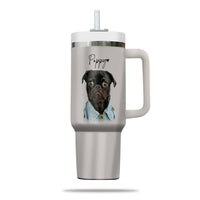 Thumbnail for Custom Pet Photo Tumbler 40oz With Handle, Dog Photo Tumbler, Puppies Tumbler with Straw, Dog Lover Tumbler, Favorite Pet Tumbler, Stainless Steel Tumbler, Insulated Tumbler, Pet Photo Gift with Custom Pet Image 03