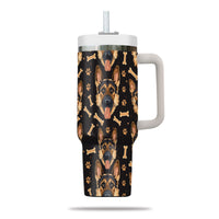 Thumbnail for Cute German Shepherd Tumbler 40oz With Handle, German Shepherd Pattern 40oz Tumbler, Dog Paw Photo Tumbler with Straw, Dog Lover Tumbler, Stainless Steel Tumbler, Insulated Tumbler