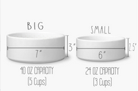 Thumbnail for Personalized Dog Pet Cat Bowls, Boho Mountains & Wildflowers Custom Pet Bowls for Dogs and Cats, Eclectic Modern Spotted Dishes With Name, Ceramic Custom Cute Dog Bowls, Designer Large and Small Dog Cat Pet Bowls Dish, Gift for Pet