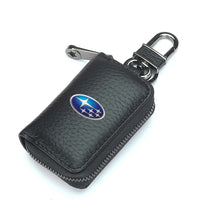 Thumbnail for Car Key Cover, Custom For Your Cars, Genuine Leather Car Smart Key Chain Coin Holder Metal Hook and Keyring Wallet Zipper Bag, Car Accessories SU13989