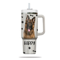 Thumbnail for Custom Pet Photo Tumbler 40oz With Handle, Watercolor Pet Portrait From Photo Tumbler,  Personalized Dog Face Photo Tumbler with Straw, Dog Lover Tumbler, Stainless Steel Tumbler, Insulated Tumbler 15