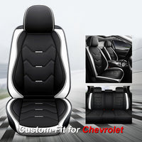 Thumbnail for 2 Leather Car Seat Covers 5 Seats Full Set, Custom for Fit Sedan SUV Truck Vans Leatherette Automotive Seat Cushion Protector Universal Fit