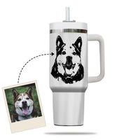 Thumbnail for Custom Pet Photo Tumbler 40oz With Handle, Dog Photo Tumbler, Puppies Tumbler with Straw, Dog Lover Tumbler, Favorite Pet Tumbler, Stainless Steel Tumbler, Insulated Tumbler, Pet Photo Gift with Custom Pet Image 08