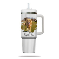 Thumbnail for Custom Pet Photo Tumbler 40oz With Handle, Dog Photo Tumbler, Puppies Tumbler with Straw, Dog Lover Tumbler, Favorite Pet Tumbler, Stainless Steel Tumbler, Insulated Tumbler, Pet Photo Gift with Custom Pet Image 02