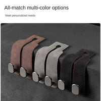 Thumbnail for Premium Suede Car Headrest Hook – Dual Hanger & Rear Seat Phone Holder Organizer