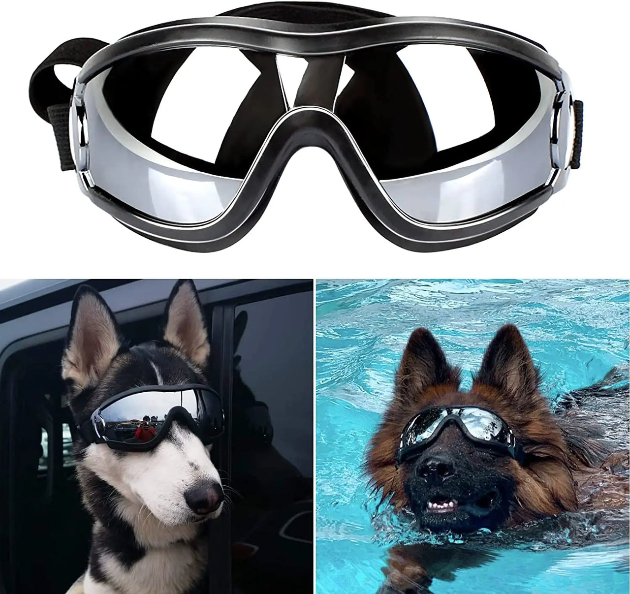 2PCS Protective Goggles for Dogs and Cats - Sunglasses - UV Protection - Cool Glasses for Small Dogs - Outdoor Riding 138