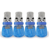 Thumbnail for 4pc/Set Dog Sock Anti-Slip Dog Booties with Strap Traction, Paw Protection for Indoor Hardwood Floor Outdoor, for Small to Large Dogs & Cats, Gift For Pet 80