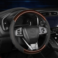 Thumbnail for Carbon Fiber Style Steering Wheel Cover – Breathable Anti-Slip Wear-Resistant Universal Interior Accessory