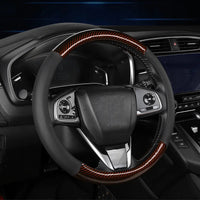 Thumbnail for Carbon Fiber Style Steering Wheel Cover – Breathable Anti-Slip Wear-Resistant Universal Interior Accessory