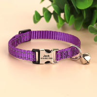 Thumbnail for 2PCS Personalized Dog Collar, 10 Nylon Colors Choices, Monogram Buckle Dog ID Tag, Custom Name Dog Collar 111