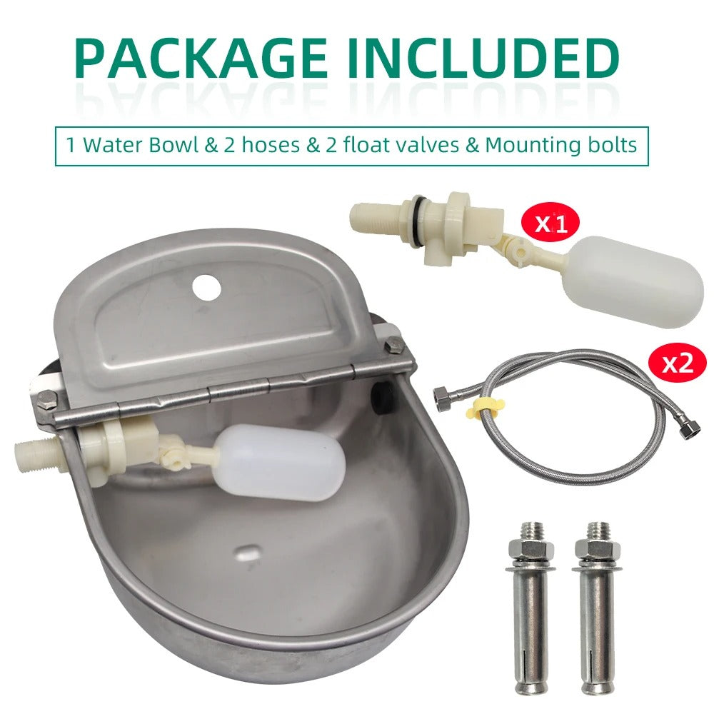 1 Set Automatic Cow Bowl Stainless Water Feeder, Pipe Cow Float Horse Goat Dog Cattle Sheep, Water Bowl for Livestock 294