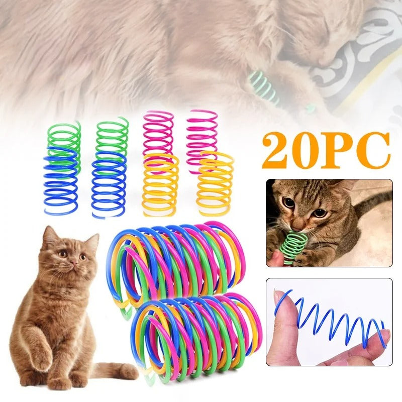 20 Pcs Interactive Cat Toys Springs, Kitten Toys, Spiral Cat Toys 49