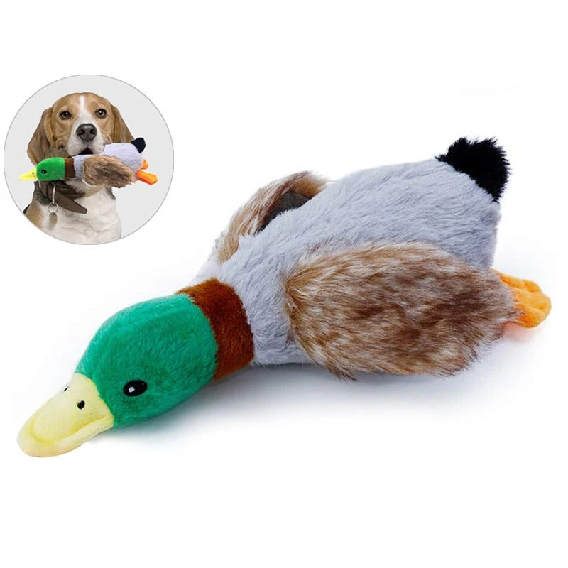 2 Pcs Cute Duck Shaped Plush Dog Squeaky Toy, Cute Plush Duck Sound Pet Toys Stuffed, Interactive Bite Resistant Toy, Dog Animals Chew Toys, Dog Chew Toy, Adorable Dog Toy 95