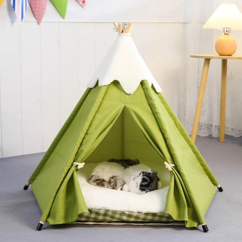 Pet Teepee Tent for Small Dogs or Cats, Dog teepee with blanket 232