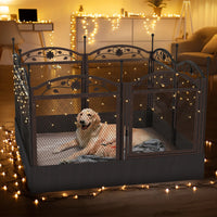 Thumbnail for 8 Panels Metal Dog, Playpen with Fertility Mat and Gate Foldable Heavy Duty Pet Whelping Box Exercise Fence Cage Kennnels 235