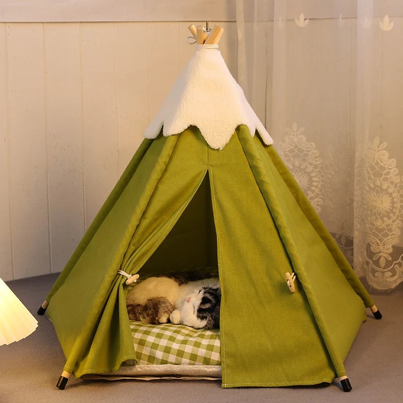 Pet Teepee Tent for Small Dogs or Cats, Dog teepee with blanket 232