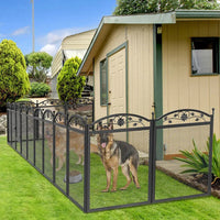 Thumbnail for 8 Panels Metal Dog, Playpen with Fertility Mat and Gate Foldable Heavy Duty Pet Whelping Box Exercise Fence Cage Kennnels 235