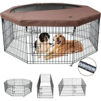 Thumbnail for Dog Playpen with durable, Premium Metal Mesh Yard Fence Small Animals Playpen for Puppies 221