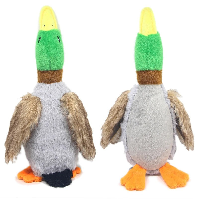 2 Pcs Cute Duck Shaped Plush Dog Squeaky Toy, Cute Plush Duck Sound Pet Toys Stuffed, Interactive Bite Resistant Toy, Dog Animals Chew Toys, Dog Chew Toy, Adorable Dog Toy 95