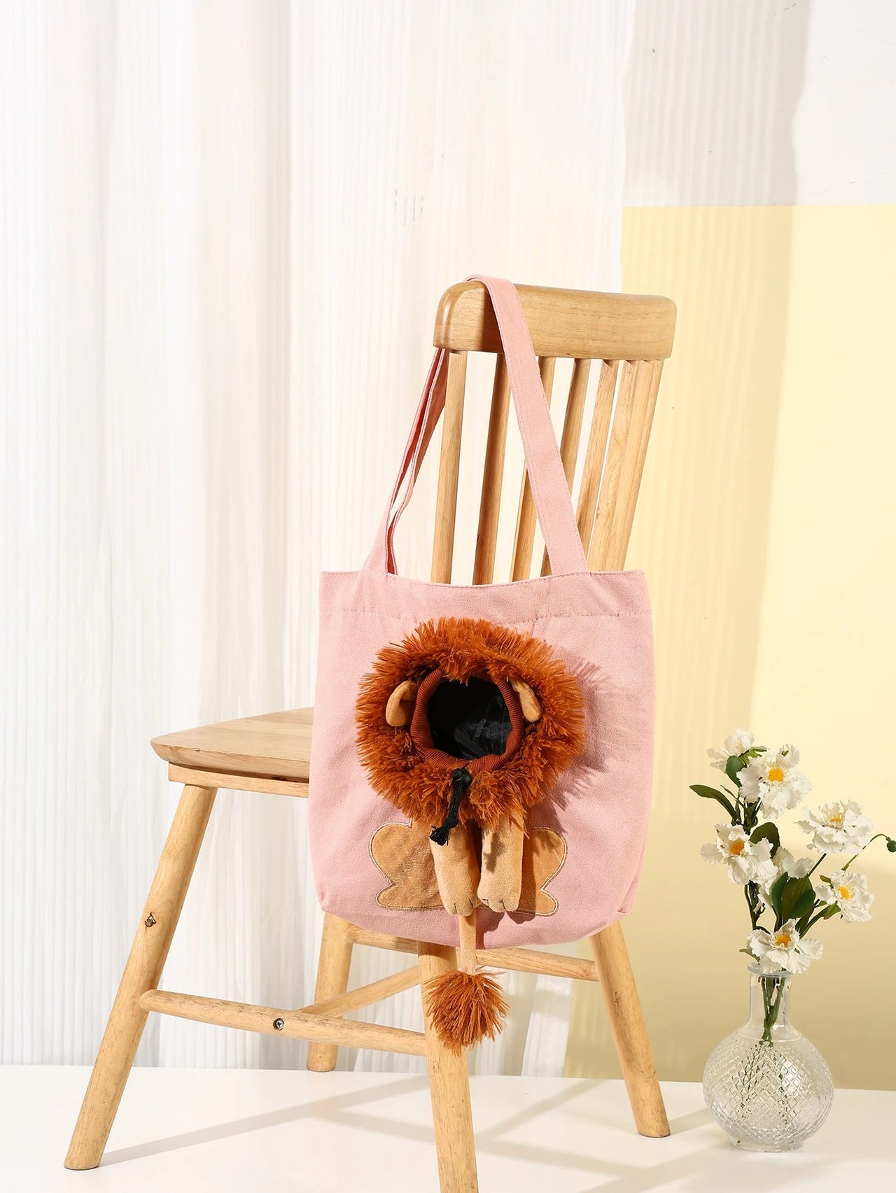 Pet Tote Bag, Dog or cat Carrier, Pet Canvas Shoulder Carrying Bag, Cute Lion-Shaped Pet Canvas Shoulder Bag 26