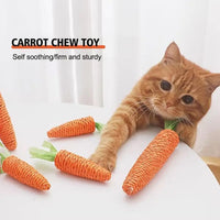 Thumbnail for 2 Pcs Carrot Pet Cat Toy Paper Rope Chew Toys, Built-in Bell Small Animals, Cute Pet Toys 87