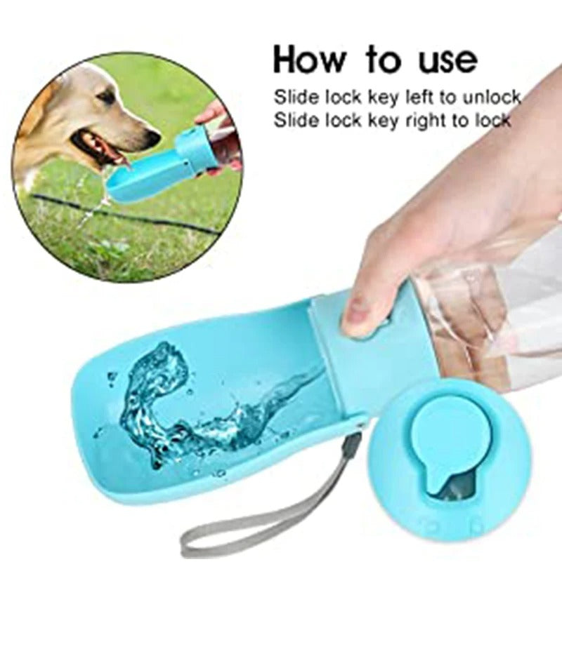 2 Pcs Original Design 300ml Portable Pet Dog Water, Bottle for Walking Feeder for Dogs, Folded Bottle Water Dispenser 287