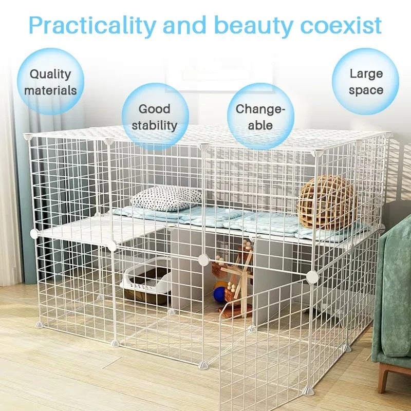 DIY Small Animals Cage with Door, Dog Playpens, Pet fence heavy duty 226