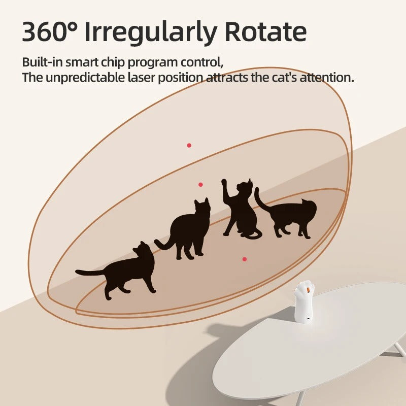 Cat Laser Toy, Automatic Cat Laser Toys Smart, Interactive Teasing Pets, LED Laser Indoor Toy Handheld Cat, Toy Accessories for Dogs Kitten 304