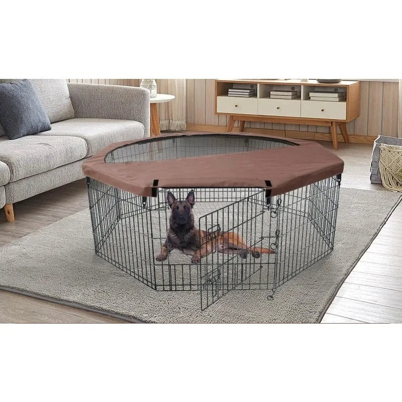 Dog Playpen with durable, Premium Metal Mesh Yard Fence Small Animals Playpen for Puppies 221