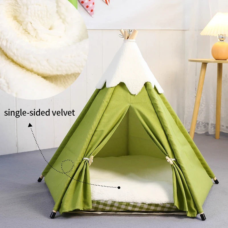 Pet Teepee Tent for Small Dogs or Cats, Dog teepee with blanket 232