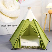 Thumbnail for Pet Teepee Tent for Small Dogs or Cats, Dog teepee with blanket 232