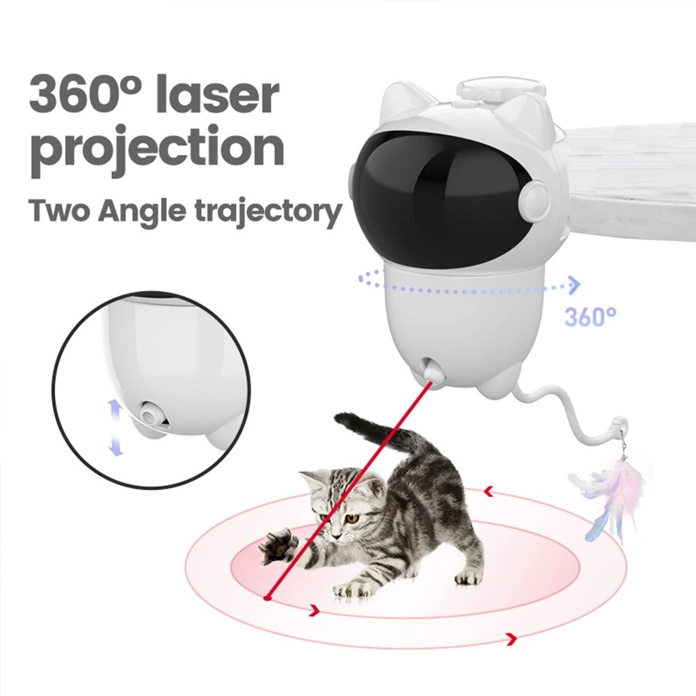 Automatic Cat Toys, Pet Interactive Smart, Teasing LED Laser 360° Rotation Electronic Cat Toy Accessories for All Cats 311