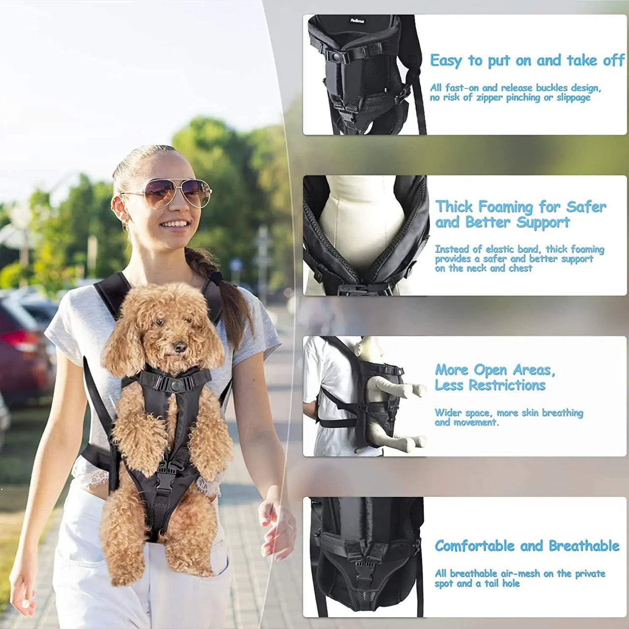 Pet Front Dog Carrier Backpacks, Dog Backpack, Puppy Sling, Cat Carrier, Cat Backpack, Pet travel 31