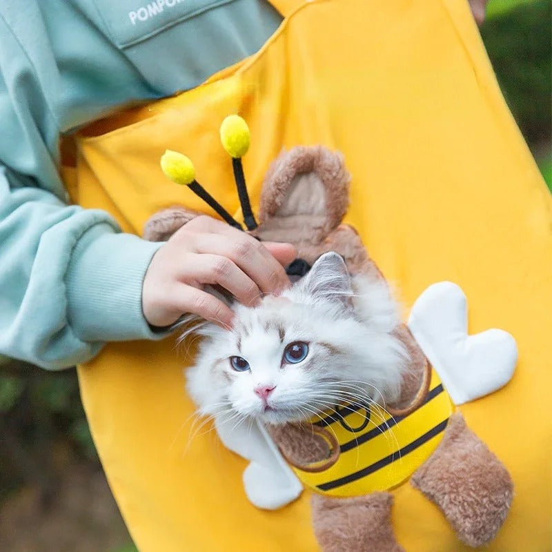 Pet Tote Bag, Dog or cat Carrier, Pet Canvas Shoulder Carrying Bag, Cute Little Bee-Shaped Pet Canvas Shoulder Bag 24