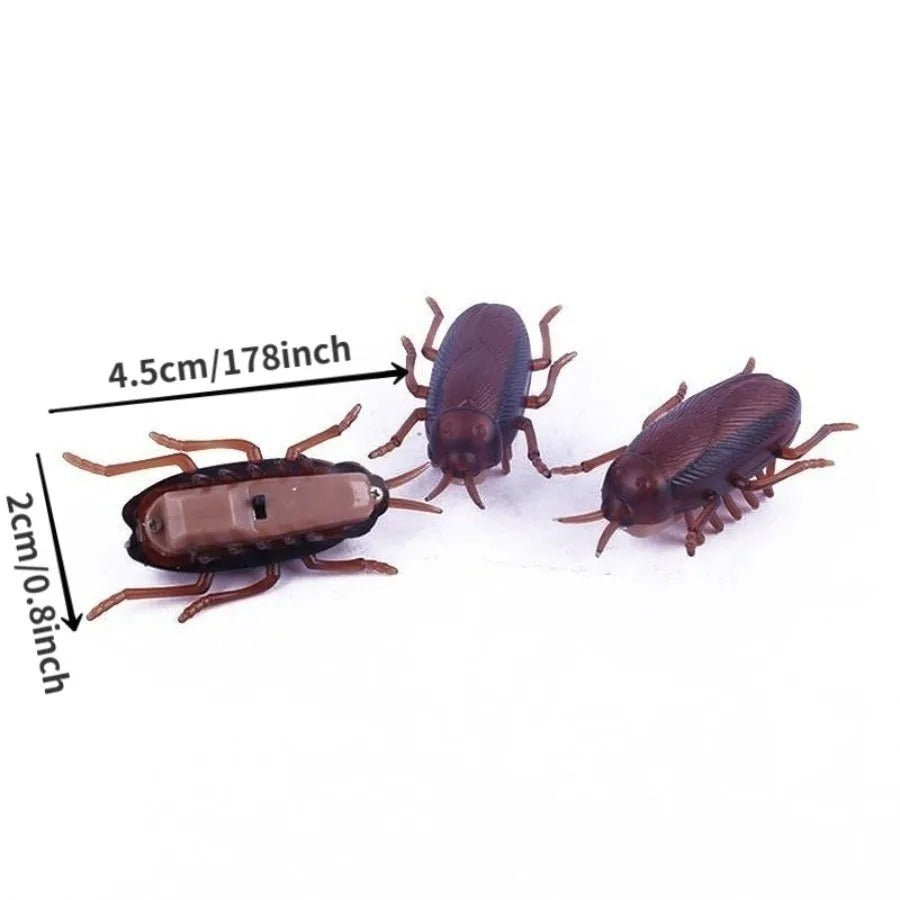 3 Pcs Funny Simulation of Cockroaches Pet Cat Dog, Kitten Interactive Training Play Toy 96