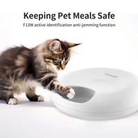 Thumbnail for Automatic Cat Feeders, 6 Meals Automatic Pet Feeder Smart Wifi Remote, Dual Power Pet Feeder Automatic Wet & Dry Food Dispenser 190