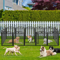 Thumbnail for 8 Panels Metal Dog, Playpen with Fertility Mat and Gate Foldable Heavy Duty Pet Whelping Box Exercise Fence Cage Kennnels 235