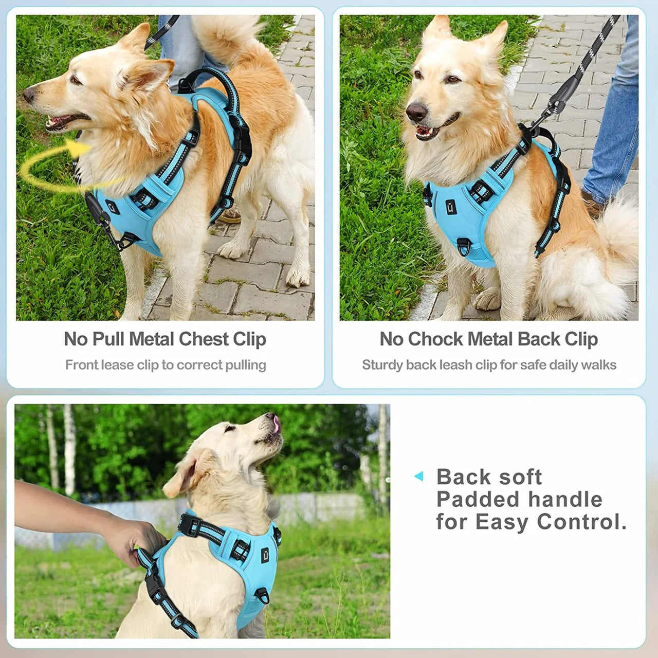 No Pull Dog Harness, Dog Harness, Dog Safety, No-Pull Dog Harness, Quick-Fit Padded Dog Harness 162